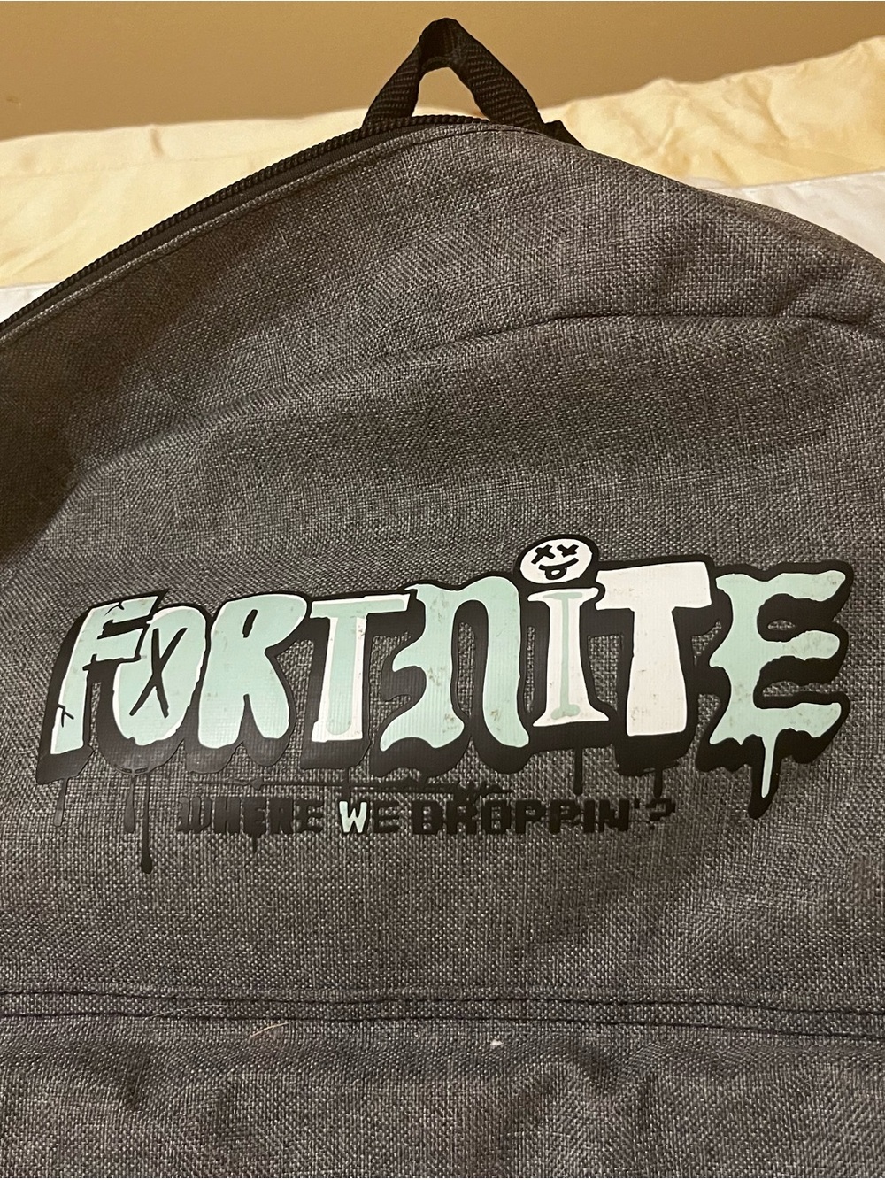 Fortnite Gray Backpack with Front Pocket - Picture 2 of 7